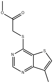 METHYL 2-[(7-METHYLTHIENO[3,2-D]PYRIMIDIN-4-YL)THIO]ACETATE 结构式