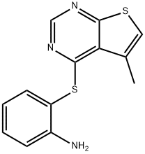 2-[(5-METHYLTHIENO[2,3-D]PYRIMIDIN-4-YL)THIO]ANILINE|2-((5-甲基噻吩并[2,3-D]嘧啶-4-基)硫代)苯胺