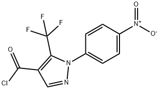 1-(4-NITROPHENYL)-5-(TRIFLUOROMETHYL)PYRAZOLE-4-CARBONYL CHLORIDE Struktur