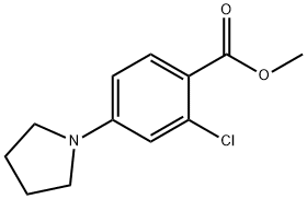 2-氯-4-(1-吡咯烷基)苯甲酸甲酯, 175153-38-5, 结构式