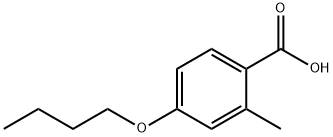 4-丁氧基-2-甲基苯甲酸 结构式