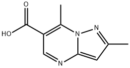 2,7-二甲基吡唑(1,5-A)嘧啶-6-羧酸,175201-51-1,结构式