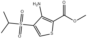 METHYL 3-AMINO-4-(ISOPROPYLSULFONYL)THIOPHENE-2-CARBOXYLATE 结构式