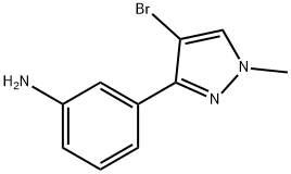 3-(4-BROMO-1-METHYL-1H-PYRAZOL-3-YL)ANILINE