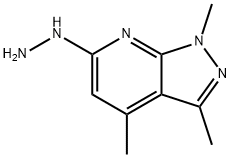 6-HYDRAZINO-1,3,4-TRIMETHYL-1H-PYRAZOLO[3,4-B]PYRIDINE Struktur