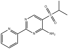 5-(异丙磺酰基)-2-(2-吡啶基)嘧啶-4-胺 结构式