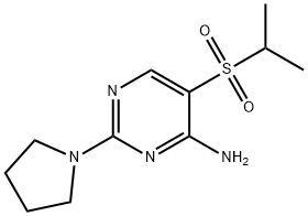 5-(ISOPROPYLSULFONYL)-2-TETRAHYDRO-1H-PYRROL-1-YLPYRIMIDIN-4-AMINE Struktur