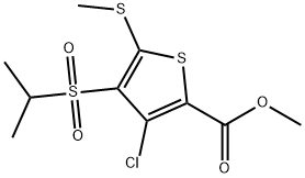 METHYL 3-CHLORO-4-(ISOPROPYLSULFONYL)-5-(METHYLTHIO)THIOPHENE-2-CARBOXYLATE Structure