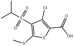 3-クロロ-4-(イソプロピルスルホニル)-5-(メチルチオ)-チオフェン-2-カルボン酸 price.