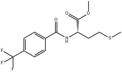 N[4-(三氟甲基)苯甲酰基]-L-蛋氨酸甲酯,175202-25-2,结构式