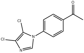 1-[4-(4,5-二氯-1H-咪唑-1-基)苯基]-1-乙酮 结构式