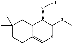 6,6-DIMETHYL-3-(METHYLTHIO)-4,5,6,7-TETRAHYDROBENZO[C]THIOPHEN-4-ONE OXIME 化学構造式