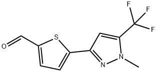 2-[1-甲基-5-(三氟甲基)吡唑-3-基]噻吩-5-甲醛,175202-93-4,结构式