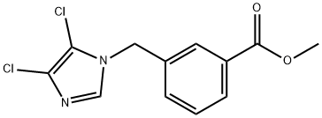 METHYL 3-(4,5-DICHLOROIMIDAZOL-1-YLMETHYL)BENZOATE 化学構造式