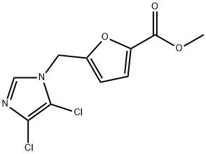 METHYL 5-[(4,5-DICHLORO-1H-IMIDAZOL-1-YL)METHYL]-2-FUROATE 结构式