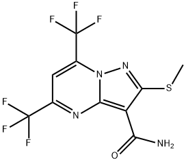 175203-36-8 2-(メチルチオ)-5,7-ビス(トリフルオロメチル)ピラゾロ[1,5-A]ピリミジン-3-カルボキシアミド