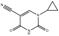1-CYCLOPROPYL-2,4-DIOXO-1,2,3,4-TETRAHYDROPYRIMIDINE-5-CARBONITRILE 化学構造式