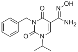 3-BENZYL-N'-HYDROXY-1-ISOPROPYL-2,4-DIOXO-1,2,3,4-TETRAHYDROPYRIMIDINE-5-CARBOXIMIDAMIDE 结构式