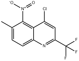 4-氯-6-甲基-5-硝基-2-(三氟甲基)喹啉 结构式