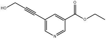 ETHYL 5-(3-HYDROXYPROP-1-YNYL)NICOTINATE 结构式