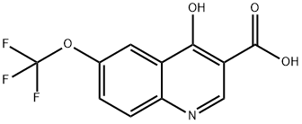 4-ヒドロキシ-6-(トリフルオロメトキシ)キノリン-3-カルボン酸 化学構造式