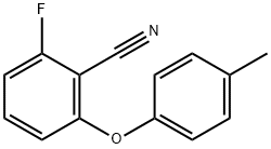 2-FLUORO-6-(4-METHYLPHENOXY)BENZONITRILE Struktur