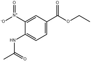 4-アセトアミド-3-ニトロ安息香酸エチル 化学構造式