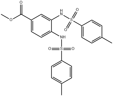 METHYL 3,4-DI[[(4-METHYLPHENYL)SULFONYL]AMINO]BENZOATE Struktur