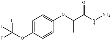 2-甲基-2-[4-(三氟甲氧基)苯氧基]乙酸肼, 175204-37-2, 结构式
