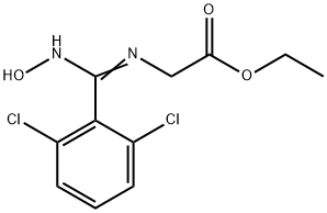 2-{[(2,6-二氯苯基)(羟基亚氨基)甲基]氨基}乙酸乙酯 结构式