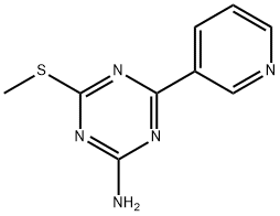 4-(METHYLTHIO)-6-(3-PYRIDYL)-1,3,5-TRIAZIN-2-AMINE Struktur