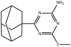 4-(1-アダマンチル)-6-(メチルチオ)-1,3,5-トラジン-2-アミン 化学構造式