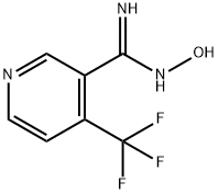 4-(トリフルオロメチル)ピリジン-3-カルボオキサミドオキシム 化学構造式