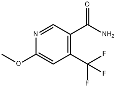 2-METHOXY-4-(TRIFLUOROMETHYL)PYRIDINE-5-CARBOXAMIDE Struktur