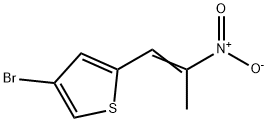 4-ブロモ-2-(2-ニトロプロプ-1-エニル)チオフェン 化学構造式