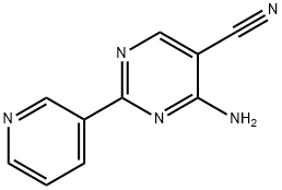4-氨基-2-(3-吡啶基)嘧啶-5-甲腈,175205-75-1,结构式
