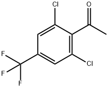 2',6'-ジクロロ-4'-(トリフルオロメチル)アセトフェノン 化学構造式