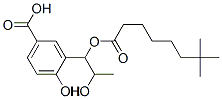 Benzoic acid, 4-hydroxy-, 2-hydroxy-3-(1-oxoneodecyl)oxypropyl ester Structure