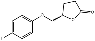 (4S)-(4-FLUOROPHENOXY)METHYL BUTYROLACTONE 化学構造式