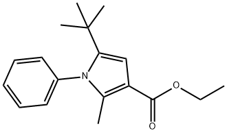 5-(叔丁基)-2-甲基-1-苯基-1H-吡咯-3-羧酸乙酯 结构式