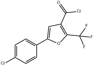 5-(4-氯苯基)-2-(三氟甲基)呋喃-3-羰酰氯 结构式