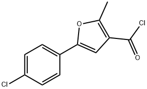 5-(4-CHLOROPHENYL)-2-METHYLFURAN-3-CARBONYL CHLORIDE Struktur