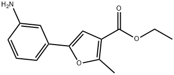 ETHYL 5-(3-AMINOPHENYL)-2-METHYL-3-FUROATE Structure