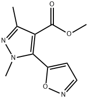 1,3-二甲基-5-(异噁唑-5-基)吡唑-4-羧酸甲酯, 175277-14-2, 结构式