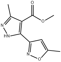 METHYL 3-METHYL-5-(5-METHYLISOXAZOL-3-YL)-1H-PYRAZOLE-4-CARBOXYLATE Structure