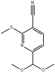 6-(DIMETHOXYMETHYL)-2-(METHYLTHIO)NICOTINONITRILE 结构式