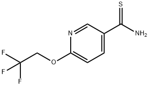 6-(2,2,2-三氟乙烷氧基)吡啶-3-硫代碳酰胺,175277-59-5,结构式