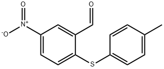 2-[(4-甲基苯基)硫代]-5-硝基苯甲醛, 175278-42-9, 结构式
