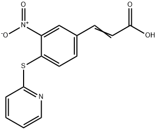 3-[3-NITRO-4-(2-PYRIDYLTHIO)PHENYL]ACRYLIC ACID|(E)-3-(3-硝基-4-(吡啶-2-基硫基)苯基)丙烯酸