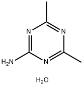 4,6-DIMETHYL-1,3,5-TRIAZIN-2-AMINE HYDRATE 化学構造式